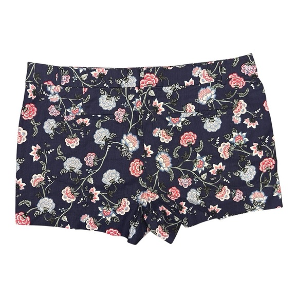 LOFT Riviera Shorts Blue & Pink Floral Print Cotton Blend Size 18 NWOT - Picture 9 of 9